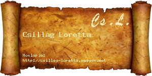Csillag Loretta névjegykártya